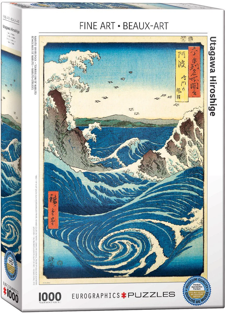 Puzzle Eurographics - 1000 p - Tourbillon de Naruto - Utagawa Hiroshige - Image 2