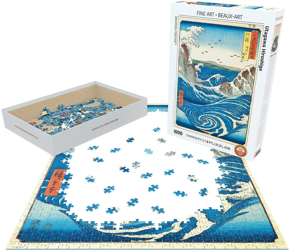 Puzzle Eurographics - 1000 p - Tourbillon de Naruto - Utagawa Hiroshige - Image 3