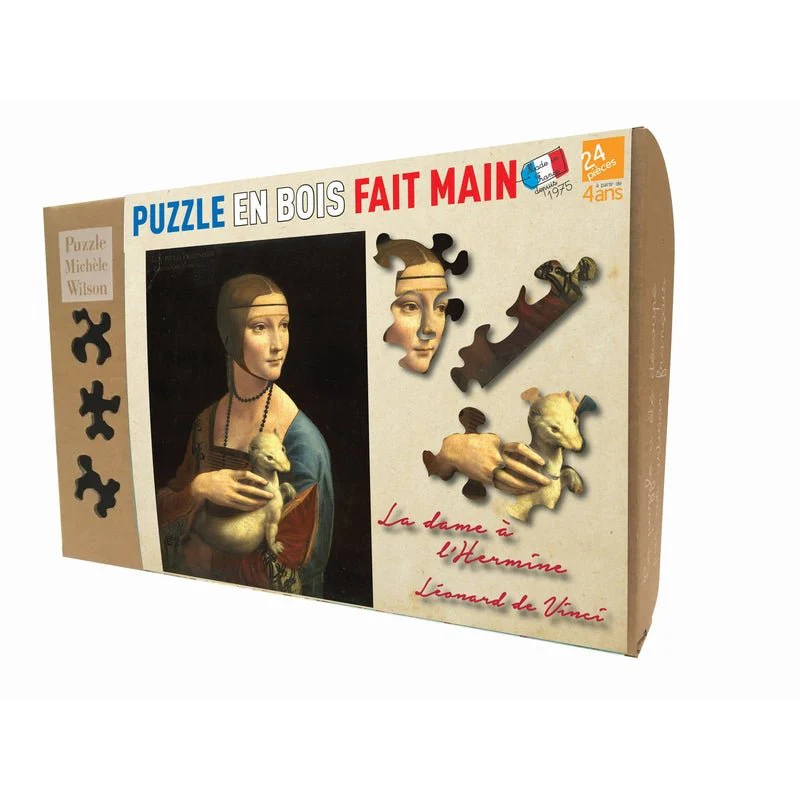 Puzzle MW - 24 p - La dame à l'hermine - Léonard De Vinci