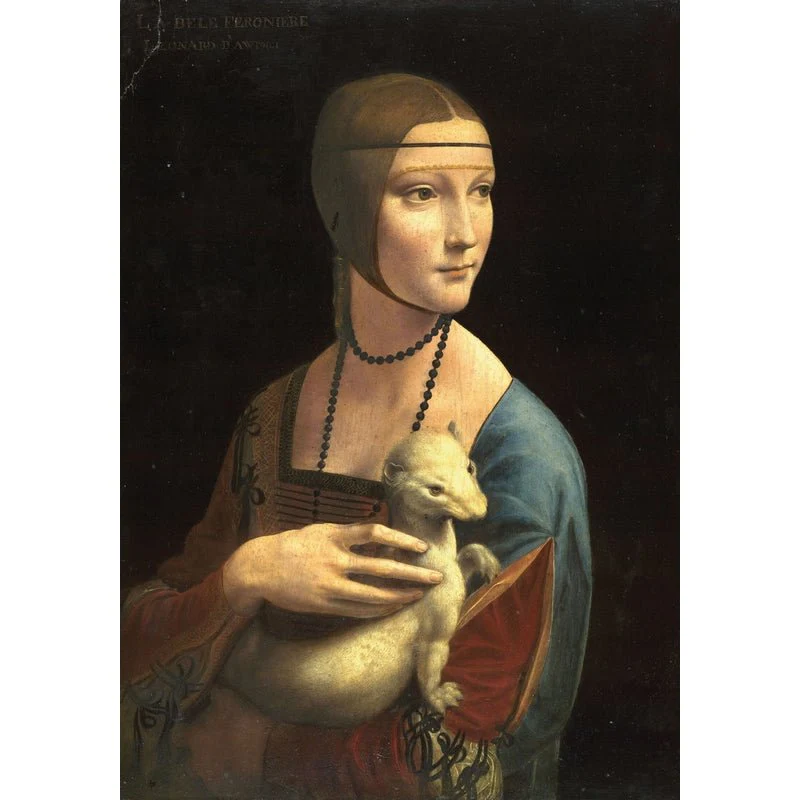 Puzzle MW - 24 p - La dame à l'hermine - Léonard De Vinci - Image 2