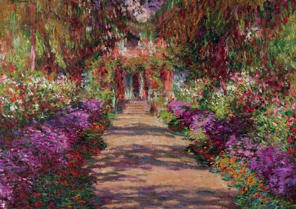 Puzzle Piatnik - 1000 p - Allée dans le jardin - Monet - Image 2