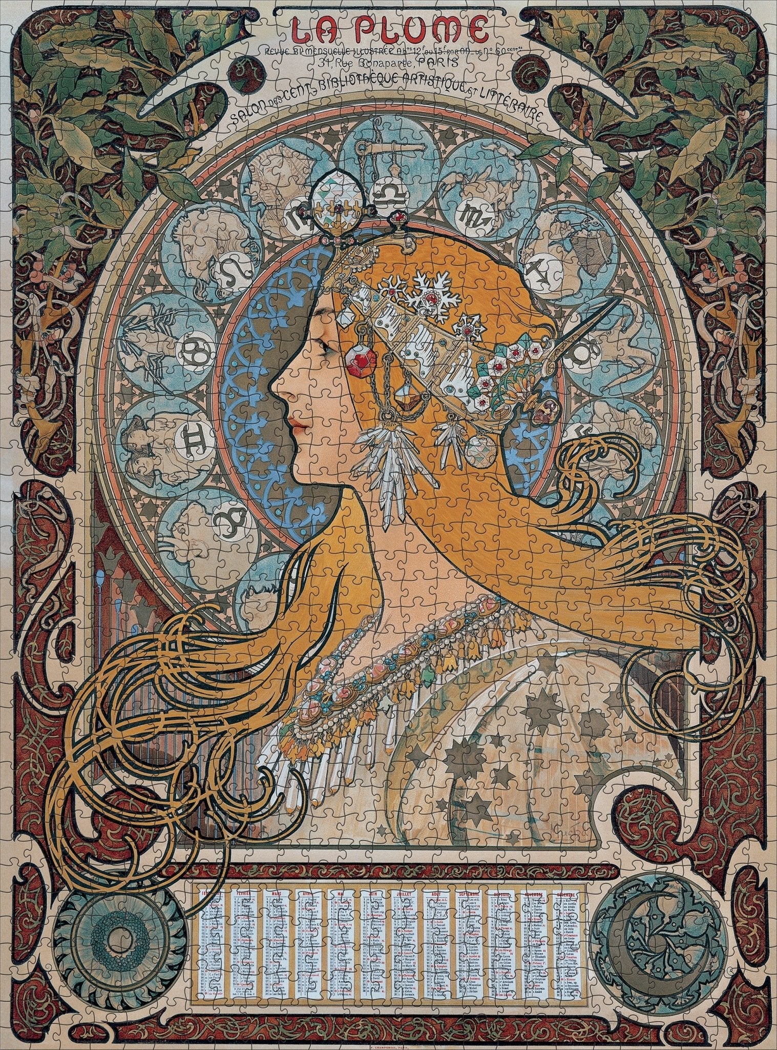 Puzzle Pomegranate - 1000 p - Zodiac - Alphonse Mucha - Image 2