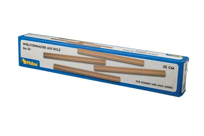 Réglettes porte-tuiles de mah-jong set 4 bois