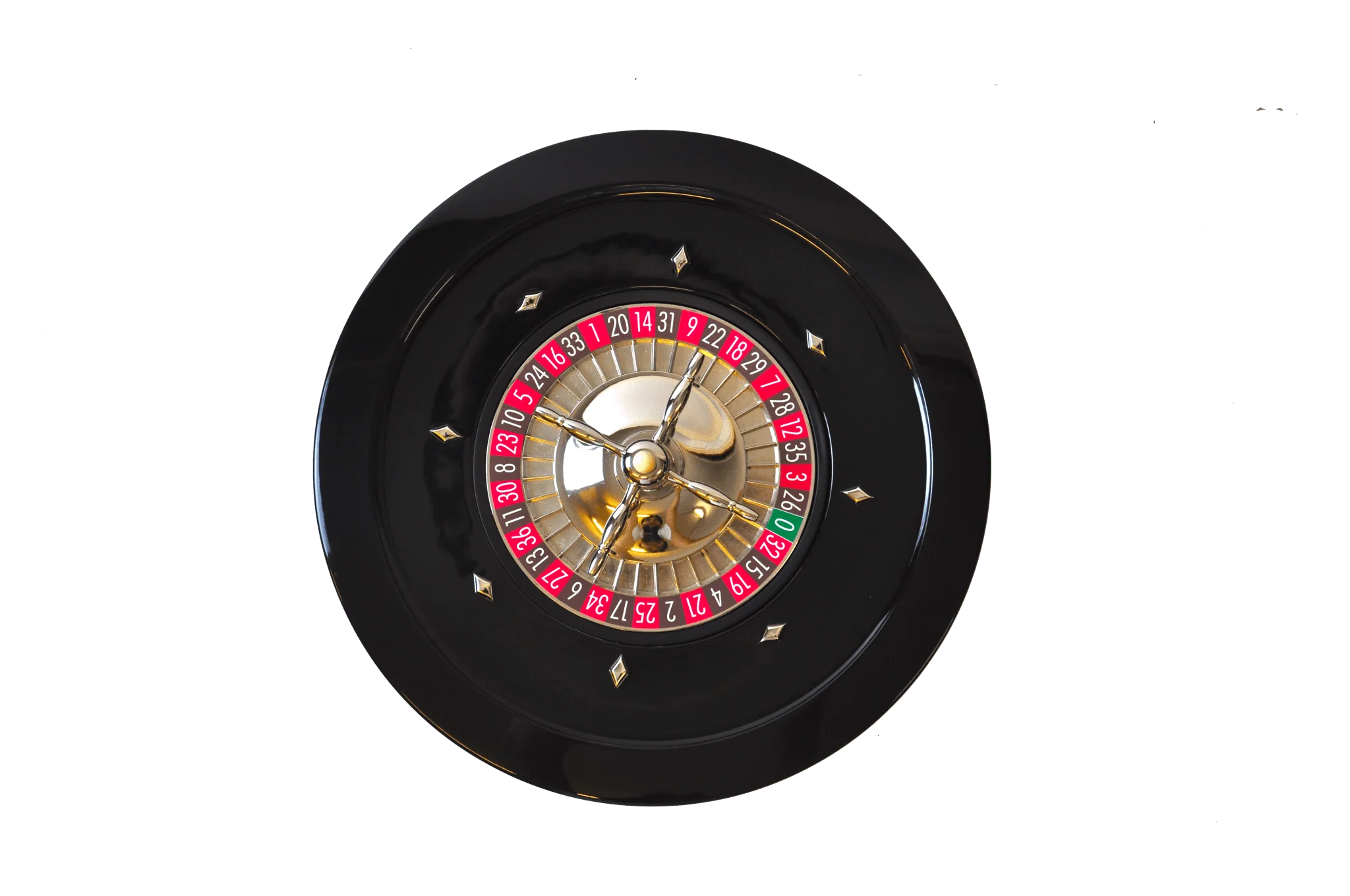 Roulette en Bois - Laquée Noir - 45 cm - Image 3
