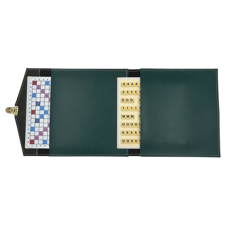 Scrabble Duplicate ou de Voyage en Cuir Vegan - Magnétique - Vert - Image 3