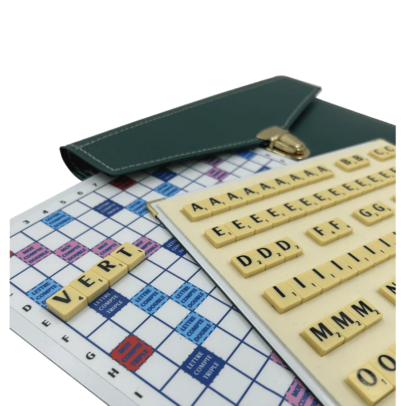 Scrabble Duplicate ou de Voyage en Cuir Vegan - Magnétique - Vert - Image 4