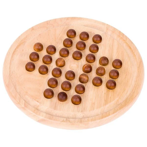 Solitaire bois naturel Billes bois