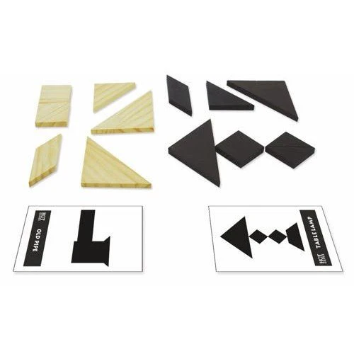 Tangram double en coffret avec livret - Bois - Image 2