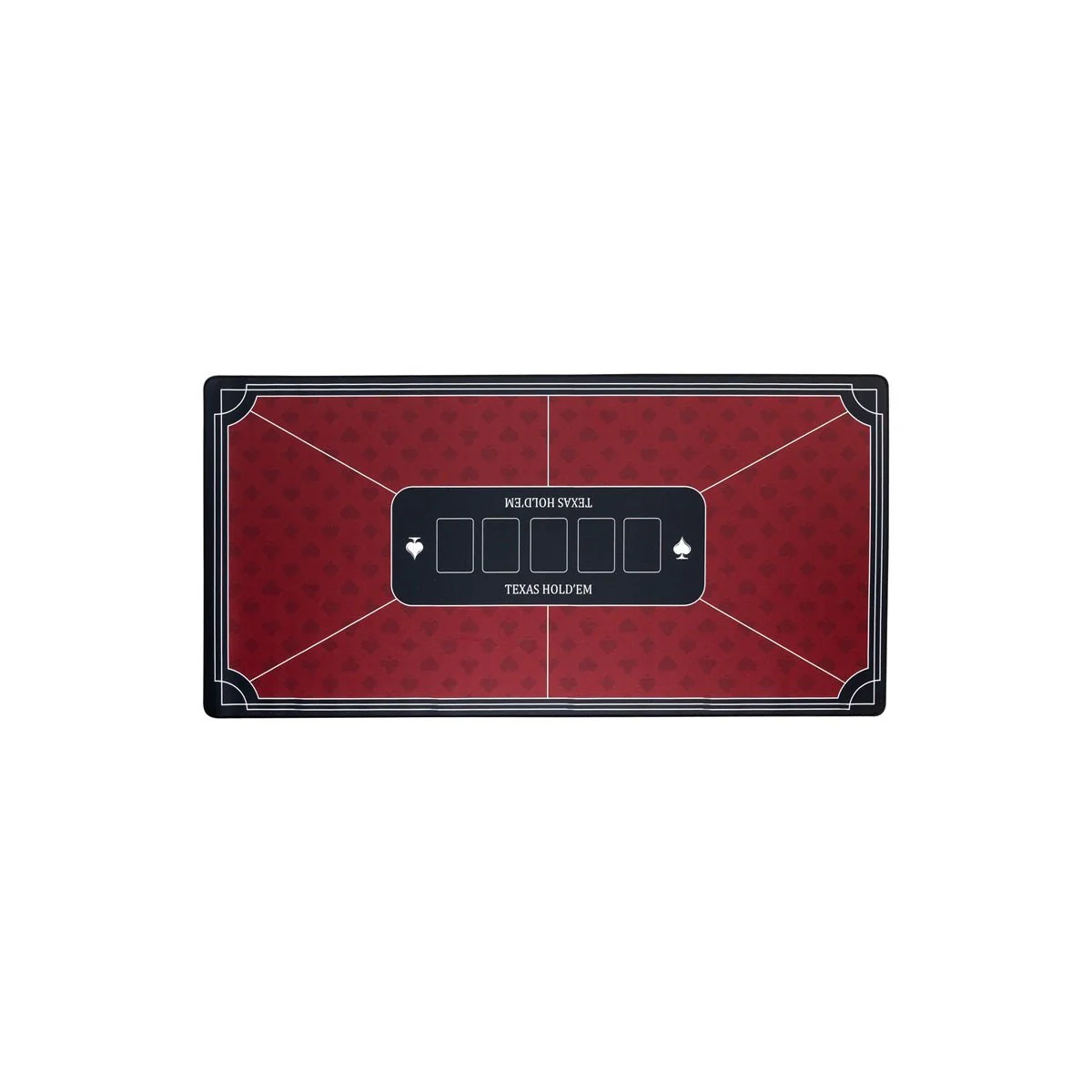 Tapis de poker Texas Hold'em - Néoprène - Rouge
